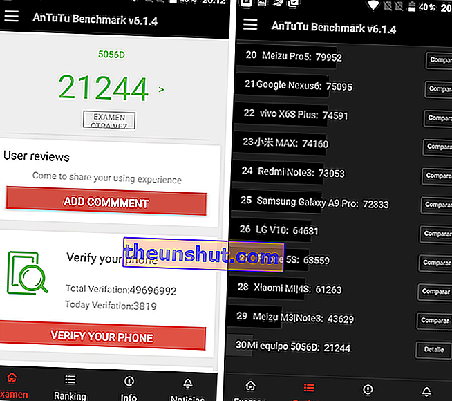 AnTuTu Benchmark Alcatel Pop 4 Plus