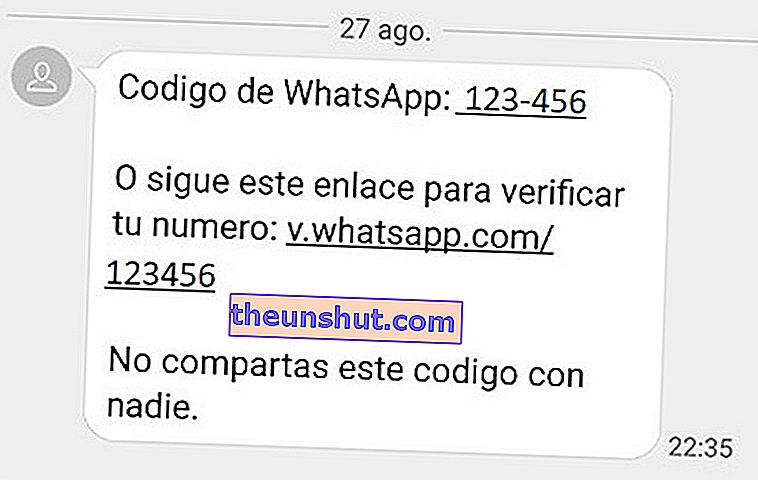 WhatsApp podvod SMS overenie