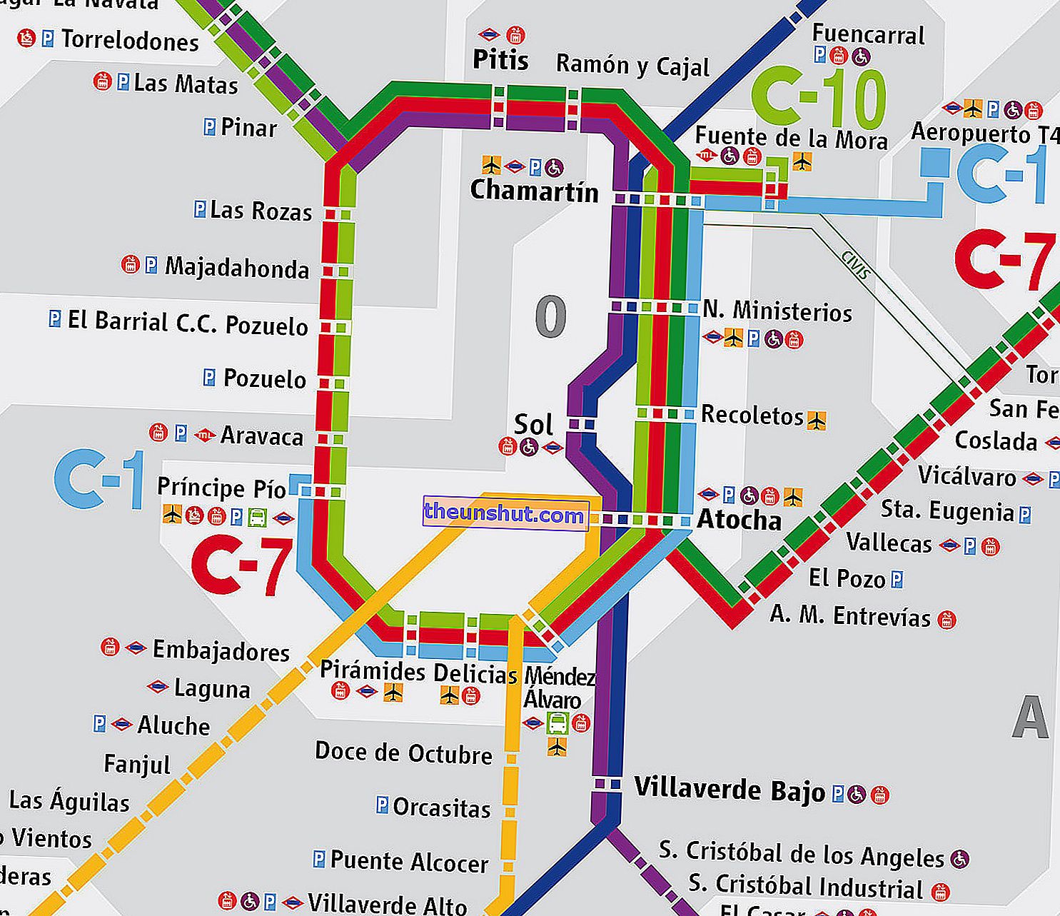 Mapa susedstva Madrid