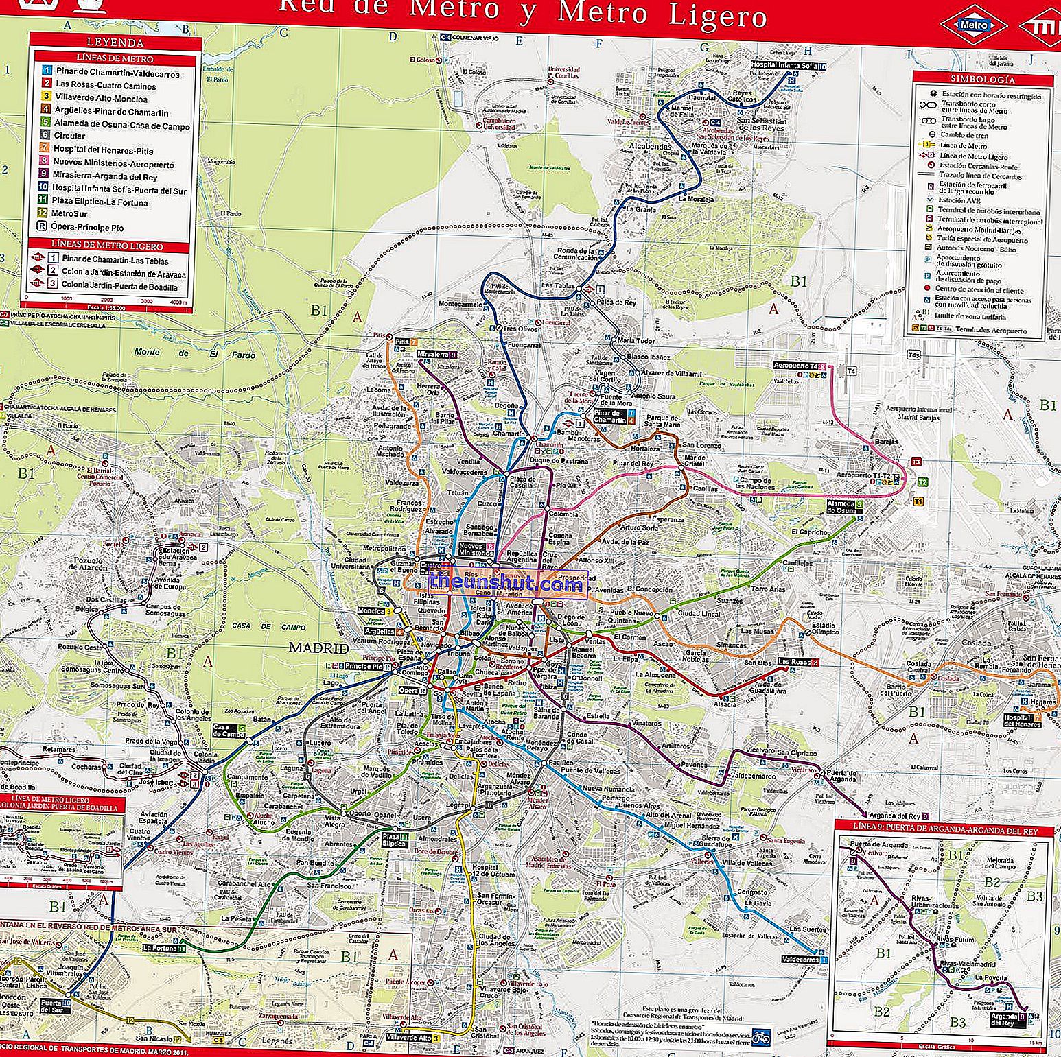 Madridské metro, viac ako 100 snímok mapy metra, dochádzky a autobusu