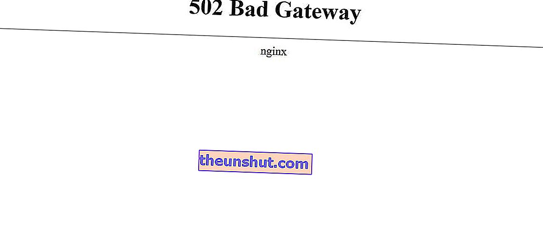 Errore 502 gateway non valido