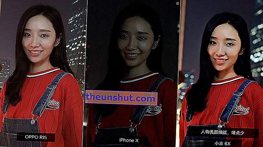 oficiálne porovnávacie nočné fotografie Xiaomi Mi 6X