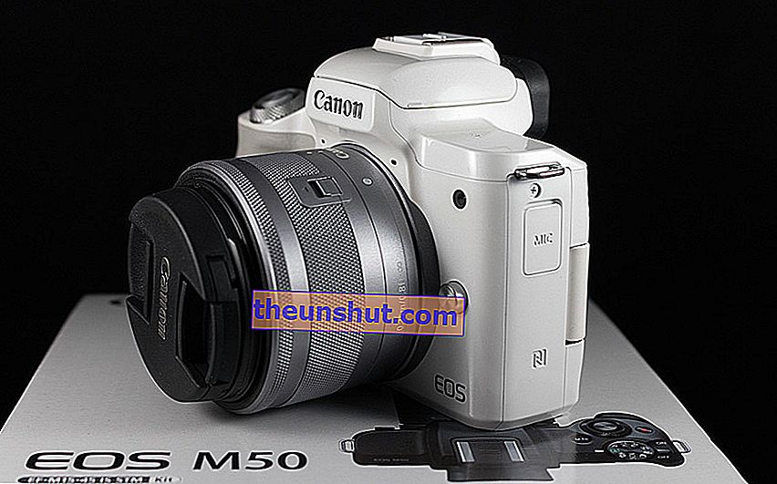testovali sme Canon EOS M50 side