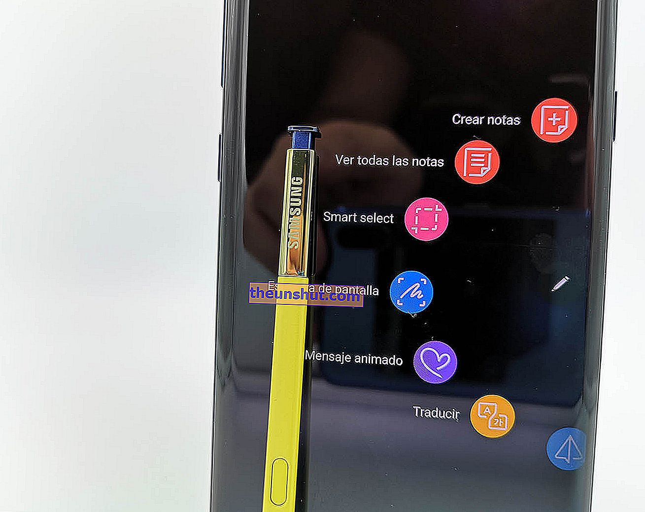 Samsung Galaxy Note 9 s pen-menu