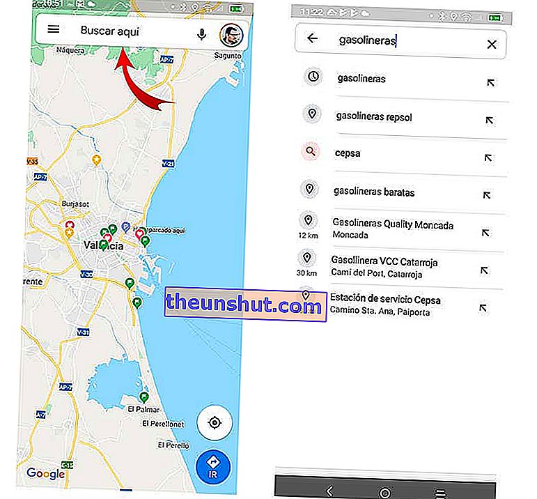как да намерите най-близката бензиностанция с търсене в google maps