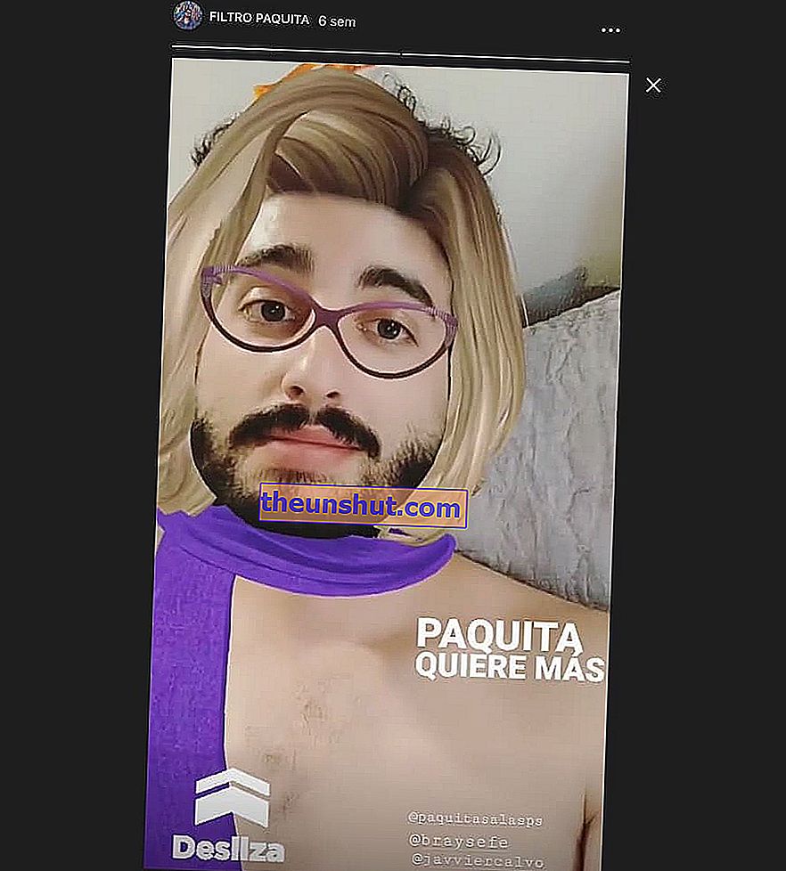 filtro paquita rooms storie instagram magui