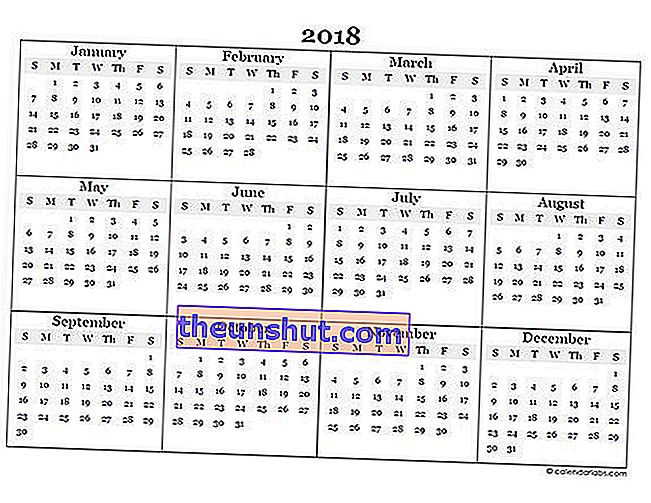 Годишни шаблони за календар за офис 1