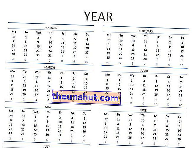 Годишни шаблони за календар за офис 3
