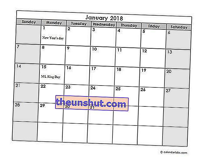 Месечни шаблони за календар на Office 1