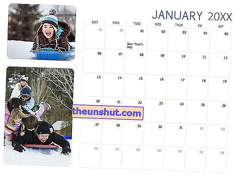 Месечни шаблони за календар на Office 5