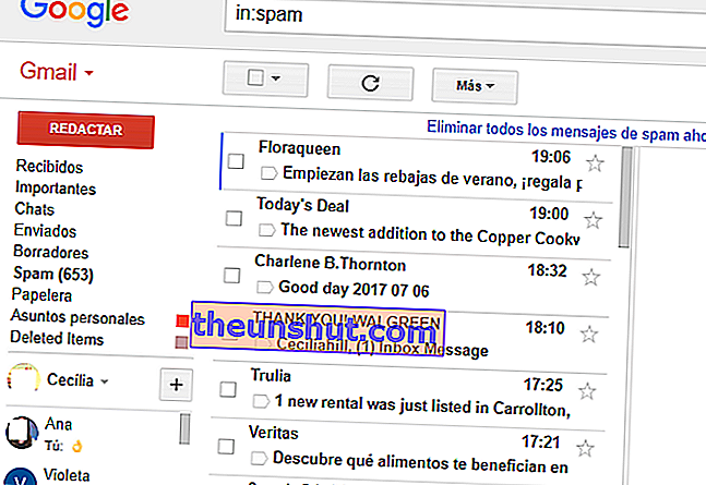 gmail neželjena pošta