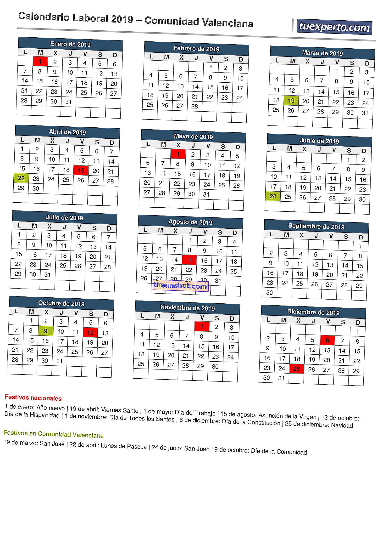 Calendario aziendale 2019