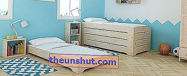 billig montessori stabelbar seng