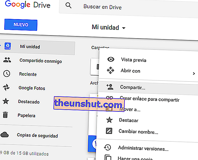 google drive share