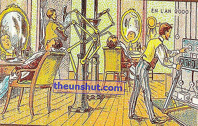 1900 року - робото-перукарня для чоловіків у 2000 році