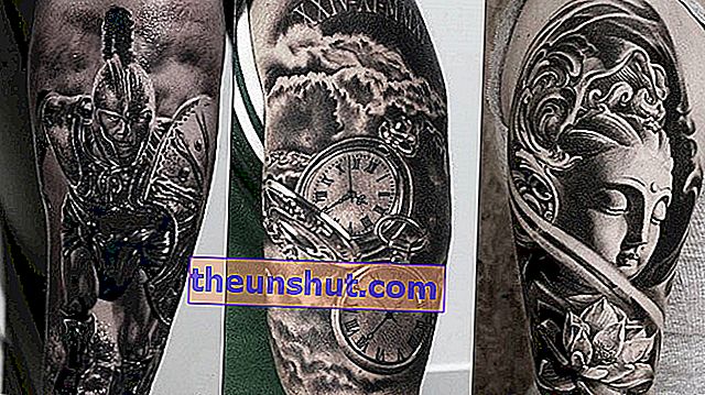 Imagini de tatuaj negru și gri