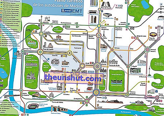 Mappa degli autobus di Madrid