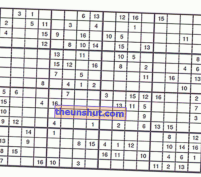 Sudoku 16 x 16 