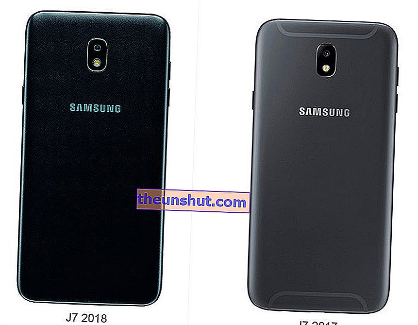 officielt Samsung Galaxy J7 2018 bageste rum