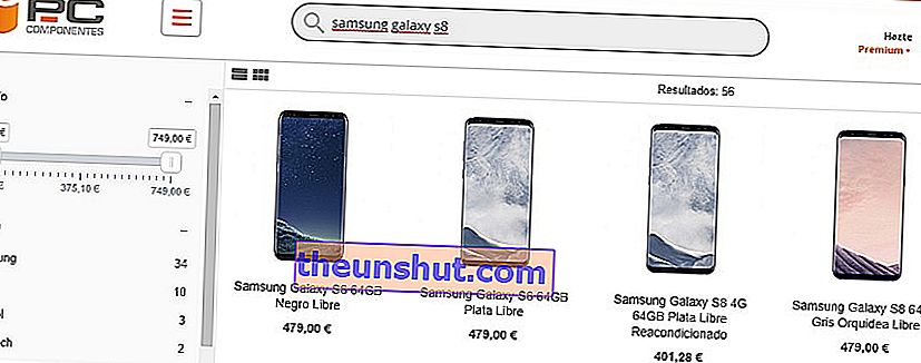 Samsung Galaxy S8 pc-komponenter
