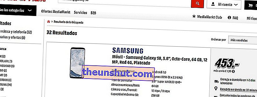 Samsung Galaxy S8 Media Marked