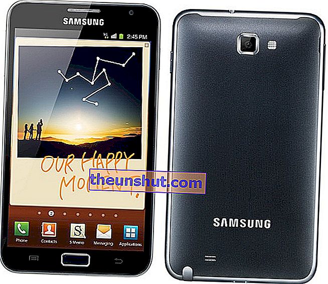 Samsung Galaxy Note 1 evolusjon av Samsung Galaxy Note terminaler
