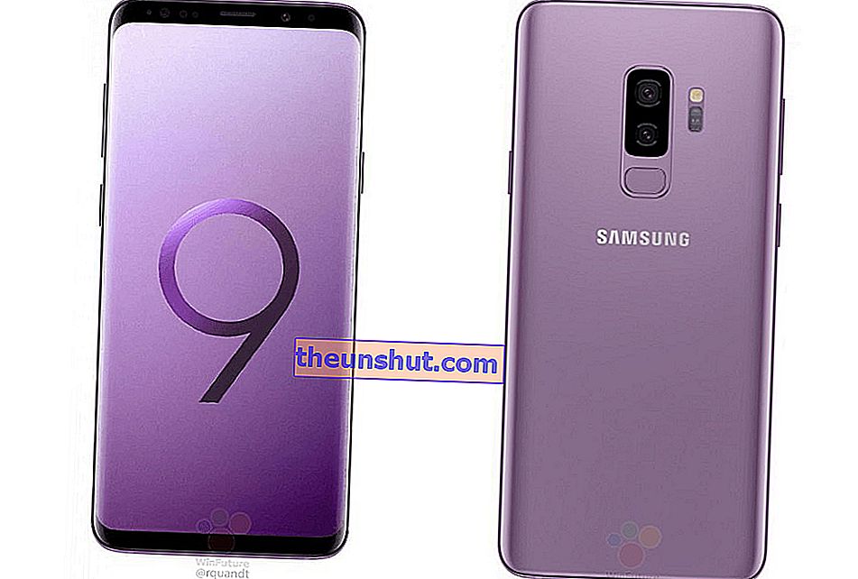 Samsung Galaxy S9 + paarse kleur