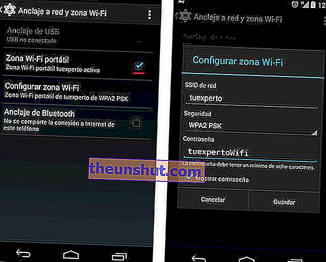 Android WiFi zóna