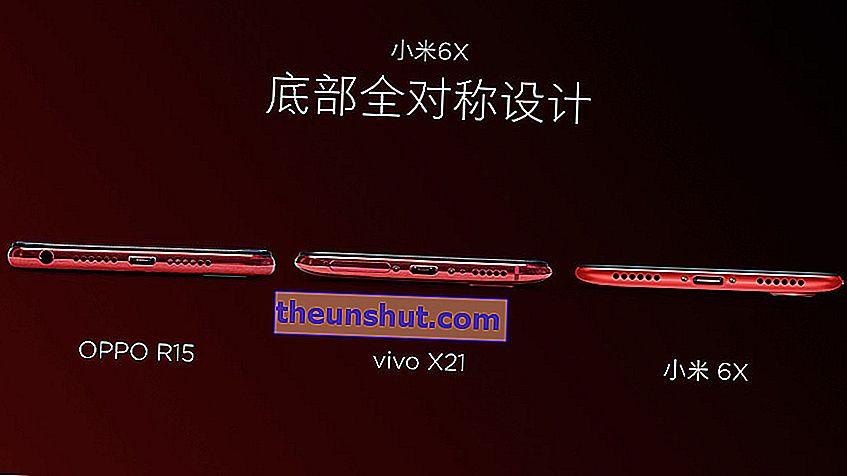 официално сравнение на дебелината на Xiaomi Mi 6X