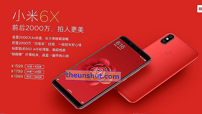 prezzi ufficiali Xiaomi Mi 6X