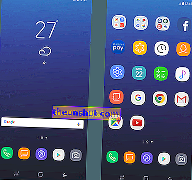 Dette er ikonerne og apps på Samsung Galaxy S8