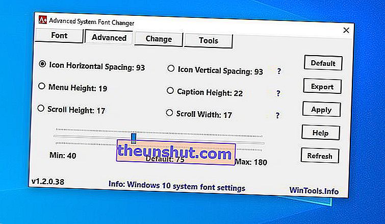 променете шрифта на Windows 10 с Разширена система за смяна на шрифтове 2