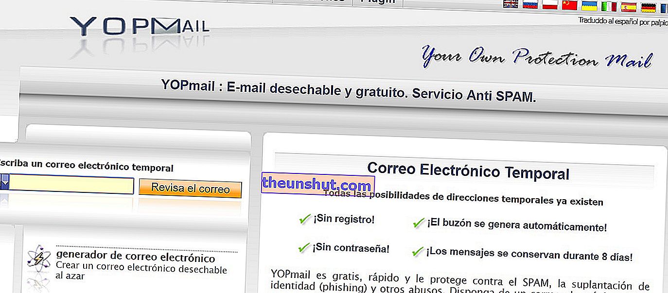 Veiledning for bruk av YOPmail, den anonyme e-postkontoen med utløpsdato