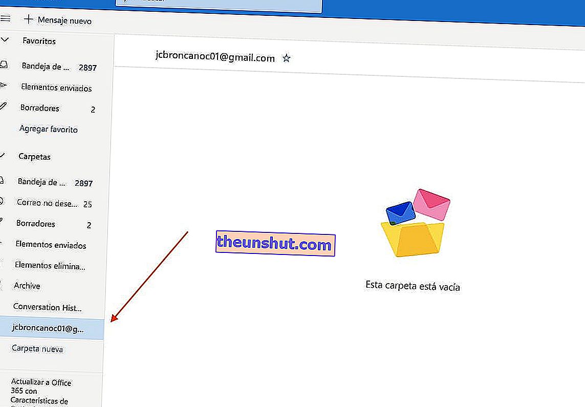 gmail hozzáadása az Outlook-hoz