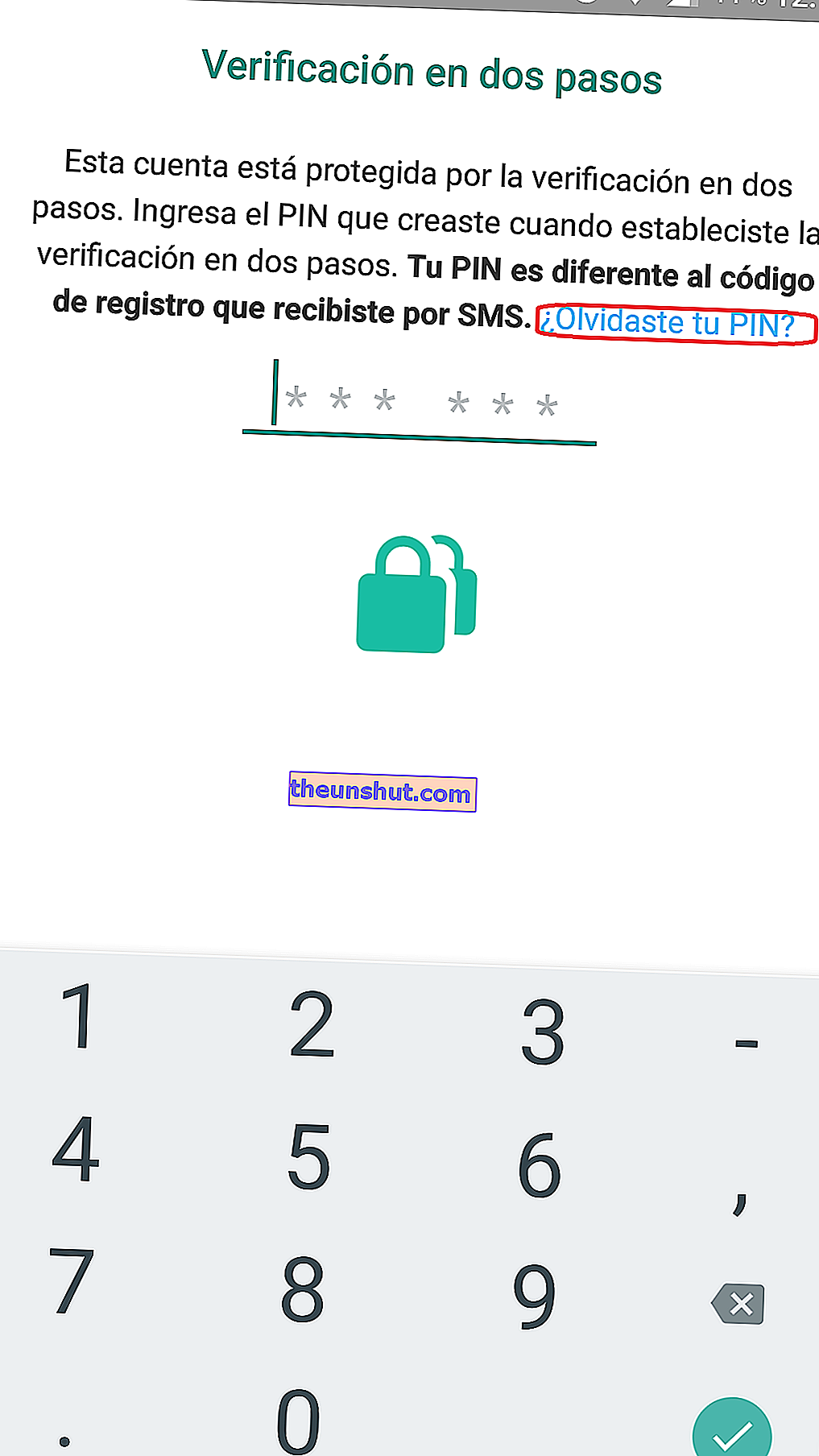 Hogyan lehet elérni a WhatsApp alkalmazást, ha elfelejtette a PIN 2 jelszavát