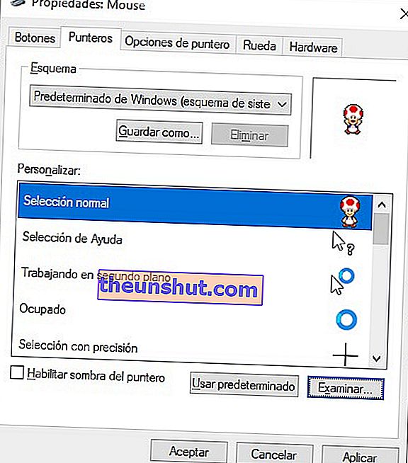 Come installare cursori personalizzati in Windows 10 8