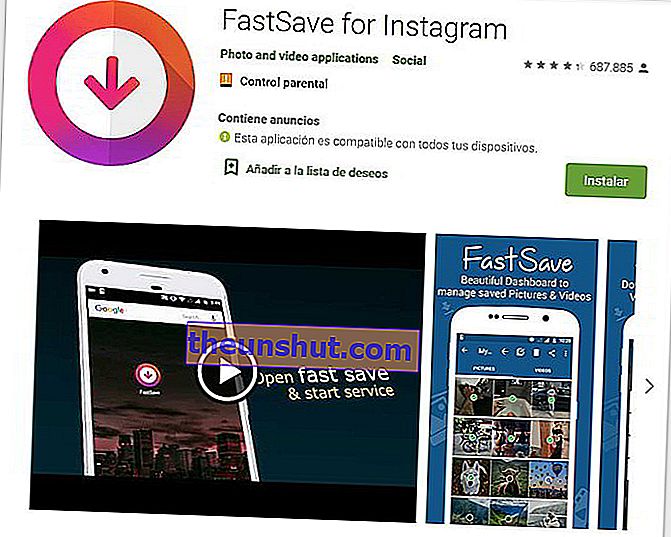 FastSave за Instagram