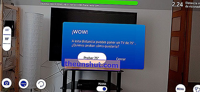 Am testat aplicația Samsung pentru a calcula dimensiunea ideală a recomandării ecranului TV
